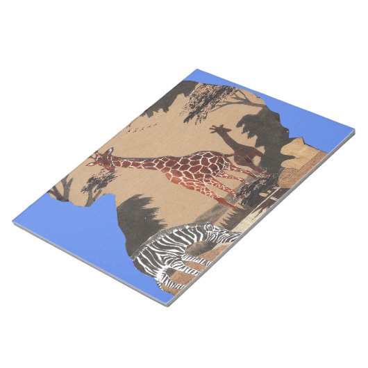 Bloc-note Carte artistique de la faune de l'Ouganda (Incliné)
