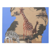 Bloc-note Carte artistique de la faune de l'Ouganda (Devant)