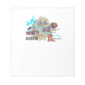 Bloc-note Carte Austin Texas (Devant)