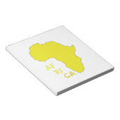 Bloc-note Carte d'Afrique jaune funky (Incliné)