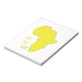 Bloc-note Carte d'Afrique jaune funky (Tourné)