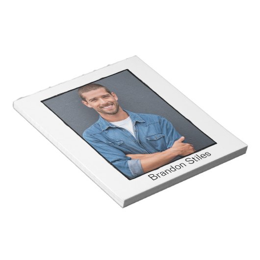 Bloc-note Carte d'autographe de l'acteur | Bordure rétro cla (Incliné)