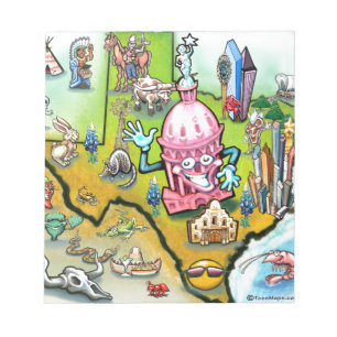 Bloc-note Carte de bande dessinée d'Austin le Texas