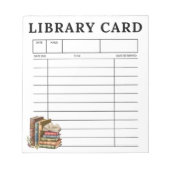 Bloc-note Carte de bibliothèque Livres anciens (Devant)