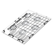 Bloc-note Carte de corvée Empreinte de patte moderne Hexagon (Incliné)