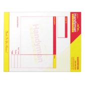 Bloc-note Carte de devis d'entreprise Handyman - Home Busine (Devant)
