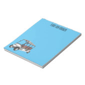 Bloc-note Carte de golf / dessin animé en voiturette de golf (Tourné)