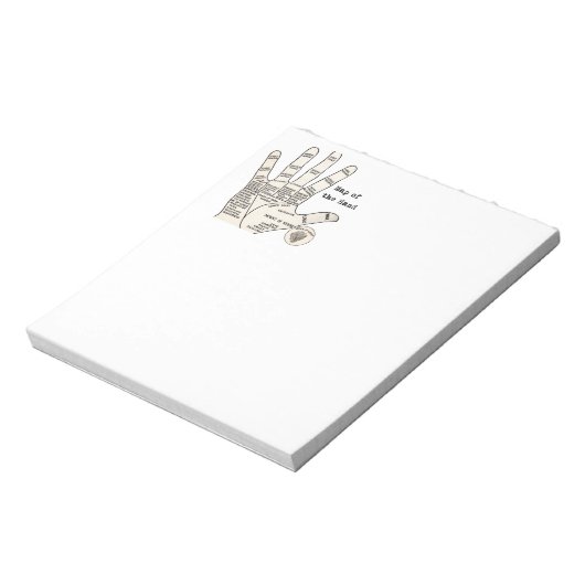 Bloc-note carte de la main Palm Lecture (Tourné)