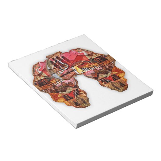 Bloc-note Carte de l'Afrique : Célébrer la saison avec la cu (Incliné)