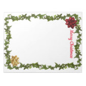 Bloc-note Carte de note de Noël personnalisée 8,5 x 11 (Devant)