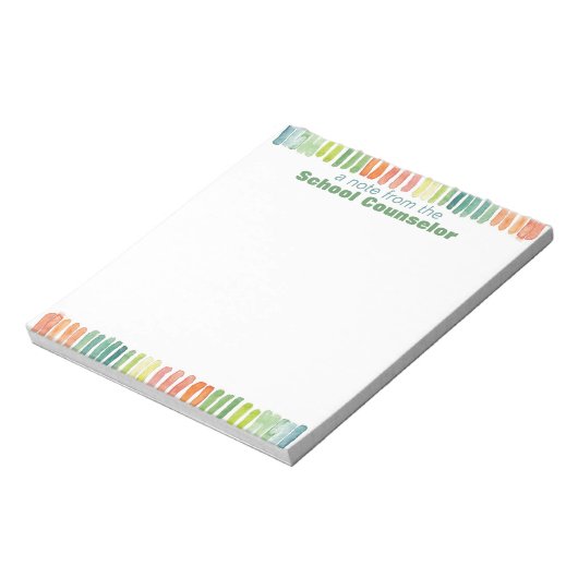 Bloc-note Carte de note du conseiller de l'école d'aquarelle (Tourné)