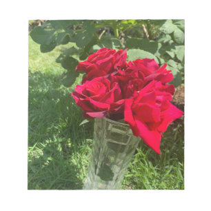 Bloc-note Carte de notes Roses rouges