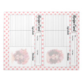 Bloc-note Carte de recette crâne de sucre (Devant)