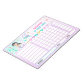 Bloc-note Carte de récompense Sirène Chore personnalisée (Incliné)