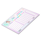 Bloc-note Carte de récompense Sirène Chore personnalisée (Incliné)