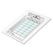 Bloc-note Carte de score Bunco (Incliné)