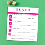 Bloc-note Carte de score simple Hot Rose et White Bunco<br><div class="desc">Retirez autant de cartes de score que nécessaire de ce bloc-notes et rationalisez votre jeu Bunco avec ces prêts à aller et facile à utiliser déchirer des feuilles de score et chaque joueur peut facilement garder trace de leurs victoires et pertes ainsi que des buncos de tallage et des petits...</div>
