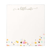 Bloc-note Carte de signature Cute Confetti (Devant)