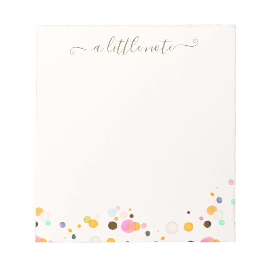 Bloc-note Carte de signature Cute Confetti (Devant)