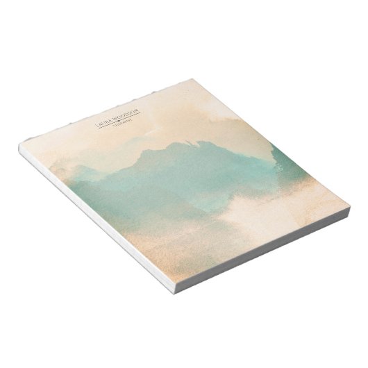 Bloc-note Carte de visite Abstrait de l'aquarelle (Incliné)