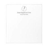 Bloc-note Carte de visite du logo Acupuncture Needle (Devant)