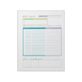 Bloc-note Carte d'effacement à sec de dossier quotidien (Tourné)