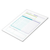 Bloc-note Carte d'effacement à sec de dossier quotidien (Incliné)