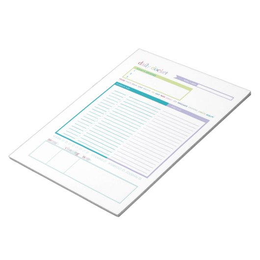 Bloc-note Carte d'effacement à sec de dossier quotidien (Incliné)