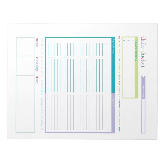 Bloc-note Carte d'effacement à sec de dossier quotidien (Devant)