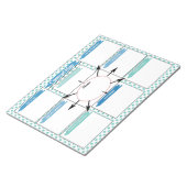 Bloc-note Carte du concept étudiant en soins de santé bleus  (Incliné)