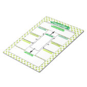 Bloc-note Carte du concept étudiant en soins de santé verts  (Incliné)