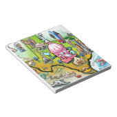 Bloc-note Carte du dessin animé Austin Texas (Incliné)