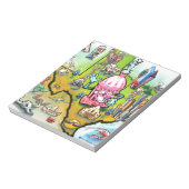 Bloc-note Carte du dessin animé Austin Texas (Tourné)