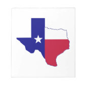 Bloc-note Carte du drapeau du Texas (Devant)