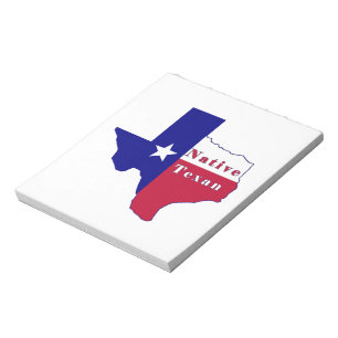 Bloc-note Carte du drapeau texan natif