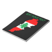 Bloc-note Carte du Liban avec drapeau (Tourné)