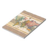 Bloc-note Carte du Monde 1780 Bonne Antique Planisphère (Tourné)