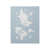 Bloc-note Carte du monde animal mignon (Tourné)