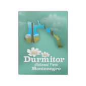 Bloc-note carte du parc national de Durmitor, Monténégro (Tourné)