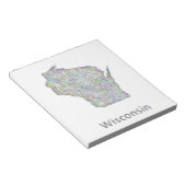 Bloc-note Carte du Wisconsin (Incliné)