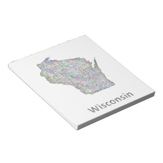 Bloc-note Carte du Wisconsin (Incliné)