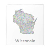 Bloc-note Carte du Wisconsin (Devant)