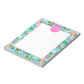 Bloc-note Carte Floride Preppy Palm Beach Motif Monogrammé (Tourné)