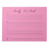 Bloc-note Carte graphique faciale de maquillage professionne (Devant)