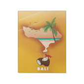 Bloc-note Carte illustrée de Bali (Tourné)