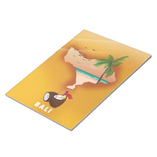 Bloc-note Carte illustrée de Bali (Incliné)