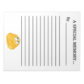 Bloc-note Carte mémoire du livre d'invités (Devant)