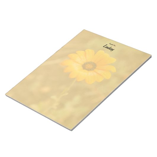 Bloc-note Carte Orange Spring African Daisy Gros plan Photo (Incliné)