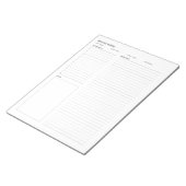 Bloc-note Carte Planner Simple Minimal Recette (Incliné)