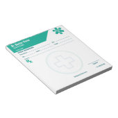 Bloc-note Carte RX personnalisable pour médecins - Carte de (Incliné)
